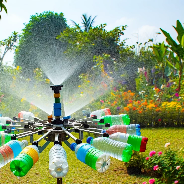 How to make a rotating irrigation system using plastic bottles – 10 cents is enough