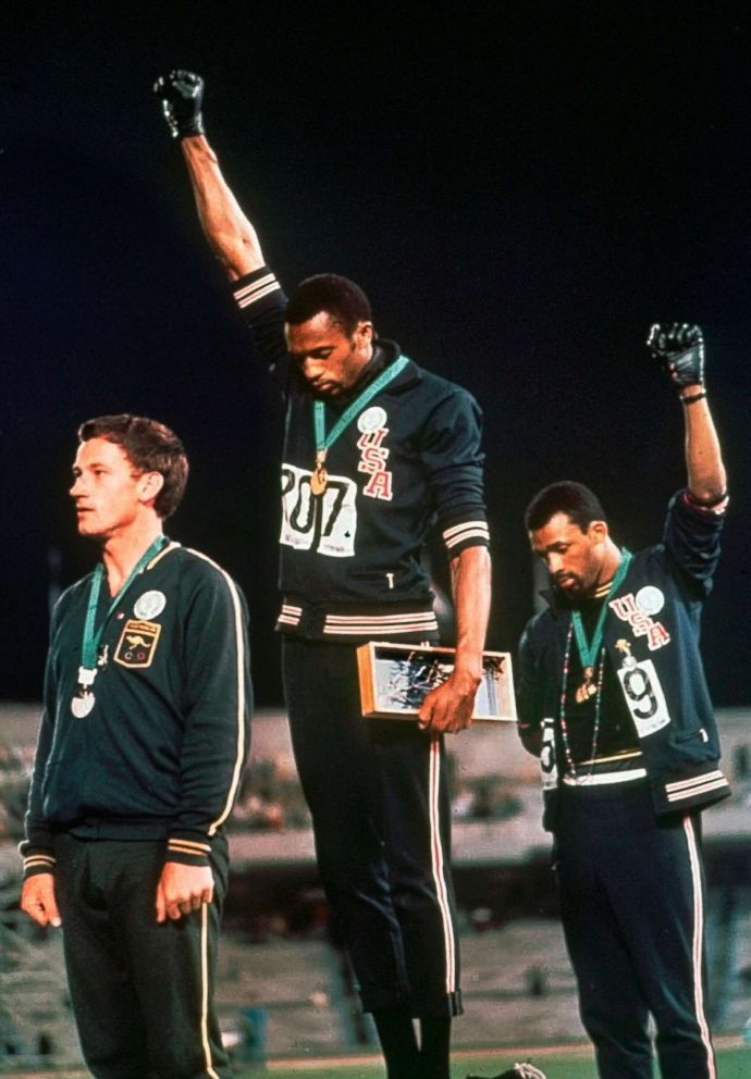 50 years after raised fists at Olympics, legacy of protest continues with Kaepernick