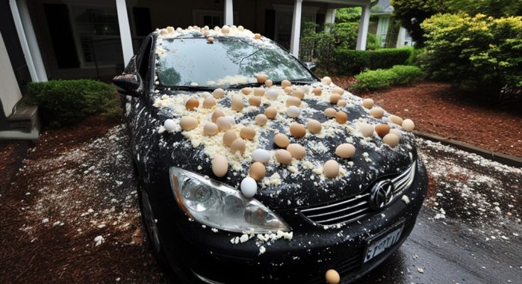 My Neighbor Threw Eggs at My Car Because It Was ‘Blocking the View’ of His Halloween Decorations